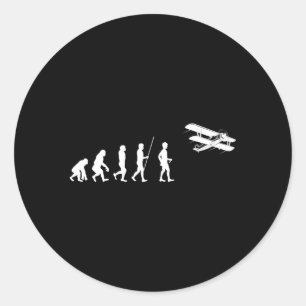 luchtvaartuig ronde sticker