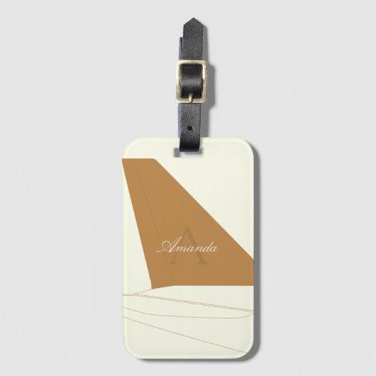 Luchtvaartuig Staartvin Bagage Label (Voorkant (verticaal))