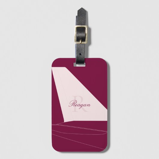 Luchtvaartuig Staartvin Bagage Label (Voorkant (verticaal))