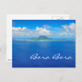 Luchtvaartuitzicht over Bora Bora text briefkaart (Voorkant / Achterkant)