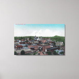 LuchtvaartUitzicht van City # 2Jackson, CA Canvas Afdruk