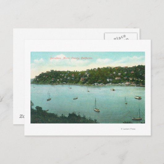 LuchtvaartUitzicht van de Bay Belvedere, CA Briefkaart (Voorkant / Achterkant)