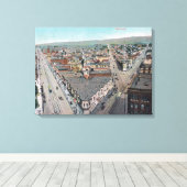 LuchtvaartUitzicht van de stad Oakland, CA Canvas Afdruk (Insitu (Houten vloer))