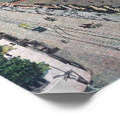 LuchtvaartUitzicht van de stad Oakland, CA Poster (Hoek)