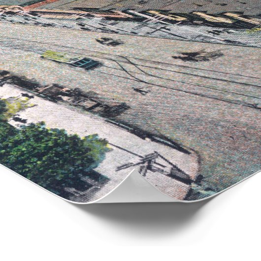 LuchtvaartUitzicht van de stad Oakland, CA Poster (Hoek)