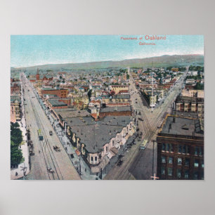LuchtvaartUitzicht van de stad Oakland, CA Poster