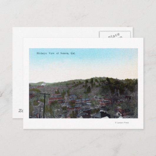 LuchtvaartUitzicht van de stad Sonora, CA Briefkaart (Voorkant / Achterkant)