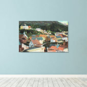 LuchtvaartUitzicht van een deel van de stad Canvas Afdruk (Insitu (Houten vloer))