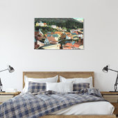 LuchtvaartUitzicht van een deel van de stad Canvas Afdruk (Insitu (Slaapkamer))