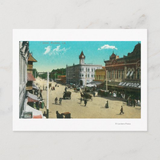 LuchtvaartUitzicht van I StreetModesto, CA Briefkaart (Voorkant)