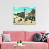 LuchtvaartUitzicht van I StreetModesto, CA Canvas Afdruk (Insitu (Woonkamer))