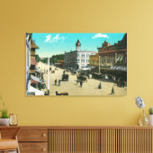 LuchtvaartUitzicht van I StreetModesto, CA Canvas Afdruk (Insitu (Woonkamer))