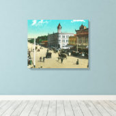 LuchtvaartUitzicht van I StreetModesto, CA Canvas Afdruk (Insitu (Houten vloer))