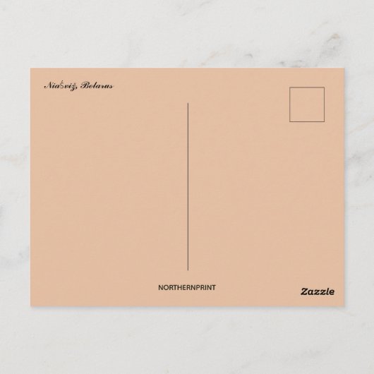 LuchtvaartUitzicht van Niaśviž Belarus Briefkaart (Achterkant)