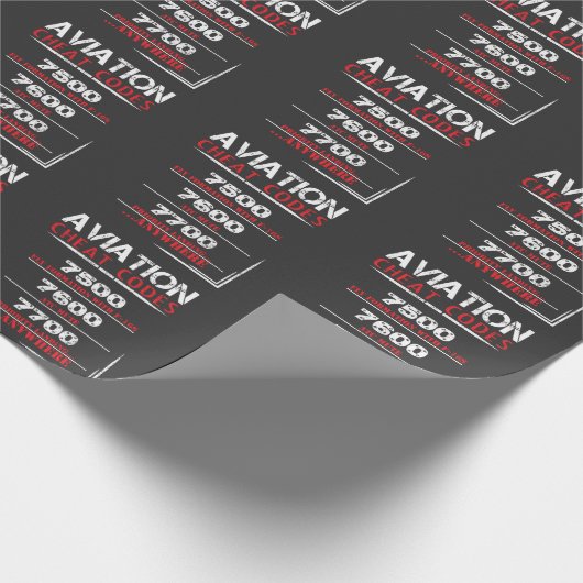 Luchtvaartvalscodes - Funny Tshirt voor piloten Cadeaupapier (Hoek)