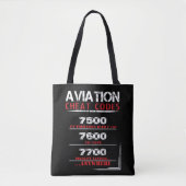 Luchtvaartvalscodes - Funny Tshirt voor piloten Tote Bag (Voorkant)