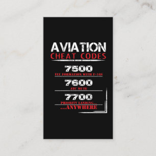 Luchtvaartvalscodes - Funny Tshirt voor piloten Visitekaartje
