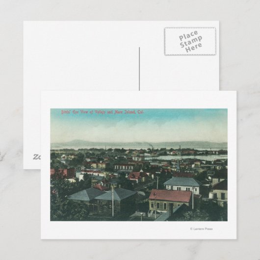 Luchtvaartverkeer Uitzicht van de stad en Mare Briefkaart (Voorkant / Achterkant)