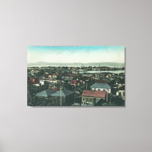 Luchtvaartverkeer Uitzicht van de stad en Mare Canvas Afdruk (Voorkant)