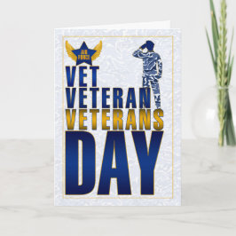 Luchtvaartveteranen Dag Blauw en goud Feestdagen Kaart