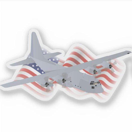 Luchtvaartvliegtuig Sticker (Voorkant)