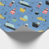 Luchtvaartvuurtorschip zilorman cadeaupapier (Hoek)