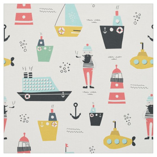 Luchtvaartvuurtorschip zilorman stof (Swatch)