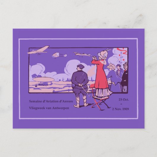  luchtvaartweek Antwerpen (Nederlands/Frans) Briefkaart (Voorkant)