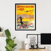 Luchtvaartweek Lyon Frankrijk 1910 Poster druk (Thuiskantoor)