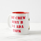 Luchtverdedigingsartillerie Drinkware Tweekleurige Koffiemok (Voorkant links)