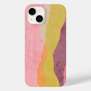 Luchtverfrisser Abstract gelaagd papierlandschap i Case-Mate iPhone 14 Hoesje