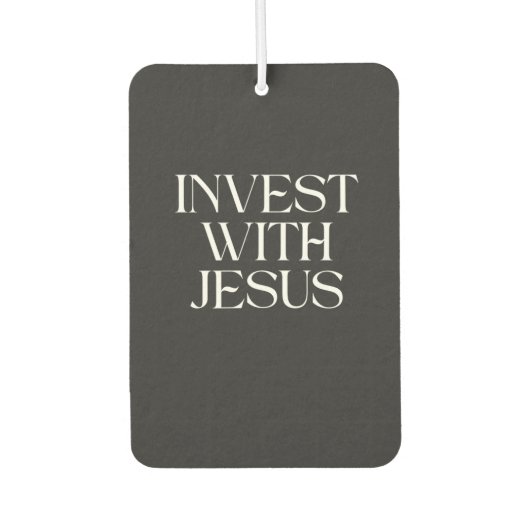 Luchtverfrisser 'Investeer met Jezus' (Voorkant)