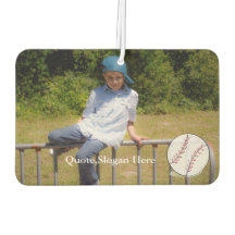 Luchtverfrisser met foto van kinderen en baseball