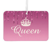 Luchtverfrisser - Queen Crown Drip Glitter Magenta (Achterkant)