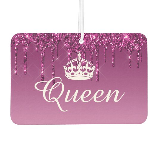 Luchtverfrisser - Queen Crown Drip Glitter Magenta (Voorkant)