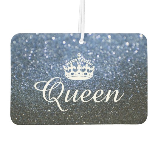 Luchtverfrisser - Queen Crown Glitter Blauw (Achterkant)