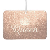 Luchtverfrisser - Queen Crown Glitter Roos Gold (Achterkant)