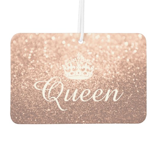 Luchtverfrisser - Queen Crown Glitter Roos Gold (Achterkant)