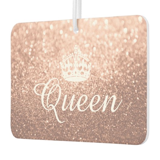 Luchtverfrisser - Queen Crown Glitter Roos Gold (Links)