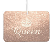 Luchtverfrisser - Queen Crown Glitter Roos Gold (Voorkant)