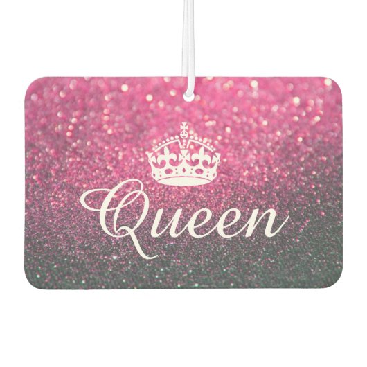 Luchtverfrisser - Queen Crown Glitter Roze (Voorkant)