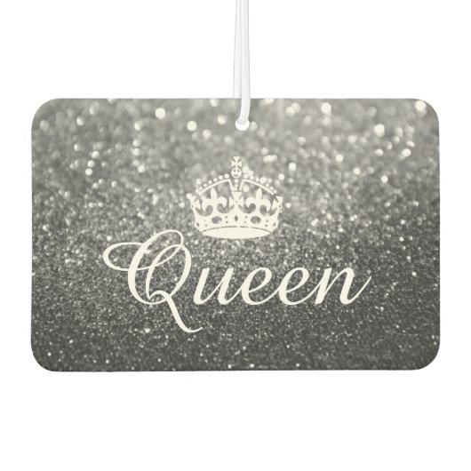 Luchtverfrisser - Queen Crown Glitter Zilver (Voorkant)