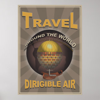 luchtverkeer met stuurluis poster
