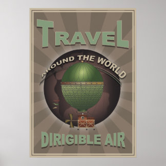  luchtverkeer met stuurluis poster