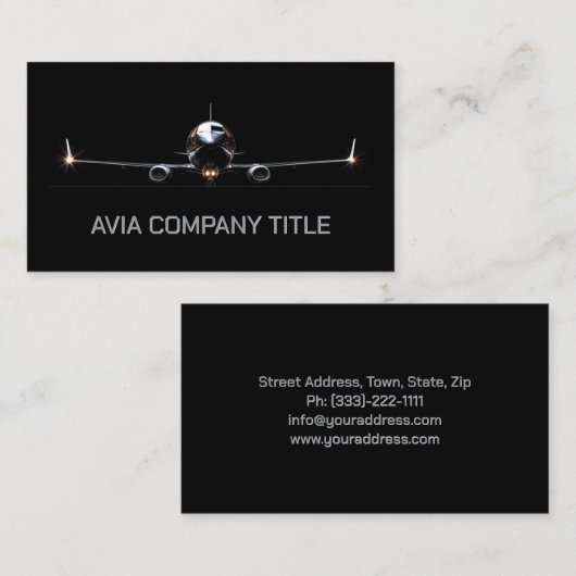 Luchtverkeersbeheer en luchthavenactiviteiten visitekaartje (Voorkant / Achterkant)