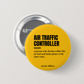 Luchtverkeersleider – Fun Definition Badge Ronde Button 5,7 Cm (Voorkant /achterkant)