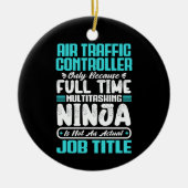 Luchtverkeersleider Functie Titel Beroep Grappig Keramisch Ornament (Voorkant)