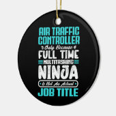 Luchtverkeersleider Functie Titel Beroep Grappig Keramisch Ornament (Links)