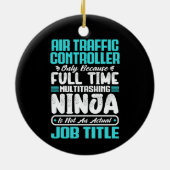 Luchtverkeersleider Functie Titel Beroep Grappig Keramisch Ornament (Achterkant)