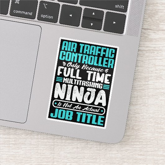 Luchtverkeersleider Functie Titel Beroep Grappig Sticker (Detail)